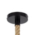GloboStar® ORLEAN 00730 Vintage Κρεμαστό Φωτιστικό Οροφής Μονόφωτο Πλέγμα με Μπεζ Σχοινί Φ20 x Υ20cm - ledmania.gr