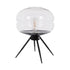 GloboStar® JAVAN 00736 Μοντέρνο Επιτραπέζιο Φωτιστικό Πορτατίφ Λαμπατέρ Μονόφωτο Διάφανο Γυάλινο Μαύρο Μεταλλικό Φ30 x Υ19cm - ledmania.gr