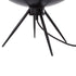 GloboStar® JAVAN 00736 Μοντέρνο Επιτραπέζιο Φωτιστικό Πορτατίφ Λαμπατέρ Μονόφωτο Διάφανο Γυάλινο Μαύρο Μεταλλικό Φ30 x Υ19cm - ledmania.gr