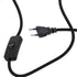 GloboStar® JAVAN 00736 Μοντέρνο Επιτραπέζιο Φωτιστικό Πορτατίφ Λαμπατέρ Μονόφωτο Διάφανο Γυάλινο Μαύρο Μεταλλικό Φ30 x Υ19cm - ledmania.gr