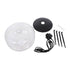 GloboStar® JAVAN 00736 Μοντέρνο Επιτραπέζιο Φωτιστικό Πορτατίφ Λαμπατέρ Μονόφωτο Διάφανο Γυάλινο Μαύρο Μεταλλικό Φ30 x Υ19cm - ledmania.gr