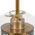 GloboStar® AVERY 00739 Μοντέρνο Κρεμαστό Φωτιστικό Οροφής Μονόφωτο Διάφανο Γυάλινο με Χρυσό Μεταλλικό Πλέγμα Φ18 x Υ38cm - ledmania.gr