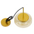 GloboStar® CHARLOTTE 00744 Μοντέρνο Κρεμαστό Φωτιστικό Οροφής Μονόφωτο Μελί Γυάλινο Χρυσό Μεταλλικό CREE LED 5W 500lm 180° AC 85-265V Θερμό Λευκό 2700K Φ23 x Υ23cm - ledmania.gr