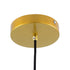 GloboStar® CHARLOTTE 00744 Μοντέρνο Κρεμαστό Φωτιστικό Οροφής Μονόφωτο Μελί Γυάλινο Χρυσό Μεταλλικό CREE LED 5W 500lm 180° AC 85-265V Θερμό Λευκό 2700K Φ23 x Υ23cm - ledmania.gr