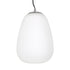 GloboStar® FREYA 00745 Μοντέρνο Κρεμαστό Φωτιστικό Οροφής Μονόφωτο Λευκό Γυάλινο Φ24 x Υ35cm - ledmania.gr