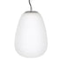 GloboStar® FREYA 00745 Μοντέρνο Κρεμαστό Φωτιστικό Οροφής Μονόφωτο Λευκό Γυάλινο Φ24 x Υ35cm - ledmania.gr