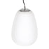 GloboStar® FREYA 00745 Μοντέρνο Κρεμαστό Φωτιστικό Οροφής Μονόφωτο Λευκό Γυάλινο Φ24 x Υ35cm - ledmania.gr