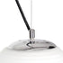 GloboStar® FREYA 00745 Μοντέρνο Κρεμαστό Φωτιστικό Οροφής Μονόφωτο Λευκό Γυάλινο Φ24 x Υ35cm - ledmania.gr