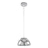 GloboStar® CRISTIN 00756 Μοντέρνο Κρεμαστό Φωτιστικό Οροφής Μονόφωτο 1 x G4 AC 230V Ασημί Νίκελ Γυάλινο Φ18 x Υ13cm - ledmania.gr