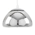 GloboStar® CRISTIN 00756 Μοντέρνο Κρεμαστό Φωτιστικό Οροφής Μονόφωτο 1 x G4 AC 230V Ασημί Νίκελ Γυάλινο Φ18 x Υ13cm - ledmania.gr