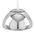 GloboStar® CRISTIN 00756 Μοντέρνο Κρεμαστό Φωτιστικό Οροφής Μονόφωτο 1 x G4 AC 230V Ασημί Νίκελ Γυάλινο Φ18 x Υ13cm - ledmania.gr