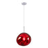 GloboStar® DIXAR 00762 Μοντέρνο Κρεμαστό Φωτιστικό Οροφής Μονόφωτο Γυάλινο Κόκκινο Φ28 x Υ40cm - ledmania.gr