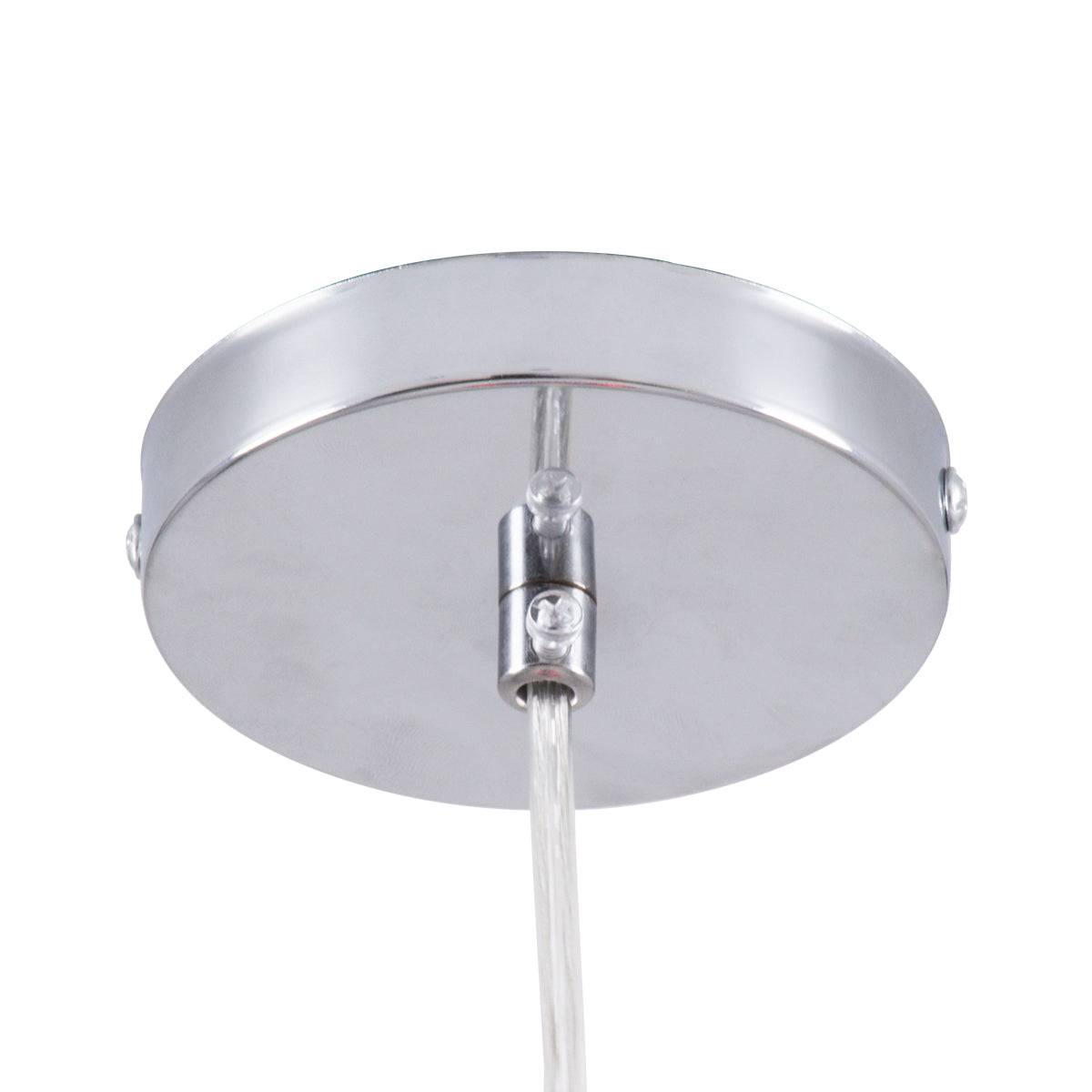 GloboStar® DIXAR 00762 Μοντέρνο Κρεμαστό Φωτιστικό Οροφής Μονόφωτο Γυάλινο Κόκκινο Φ28 x Υ40cm - ledmania.gr