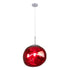 GloboStar® DIXAR 00763 Μοντέρνο Κρεμαστό Φωτιστικό Οροφής Μονόφωτο Γυάλινο Κόκκινο Φ36 x Υ45cm - ledmania.gr