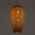 GloboStar® SAN TROPEZ 00764 Vintage Κρεμαστό Φωτιστικό Οροφής Μονόφωτο Μπεζ Ξύλινο Bamboo Φ19 x Υ42cm - ledmania.gr