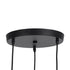 GloboStar® OLVERO 00773 Μοντέρνο Κρεμαστό Φωτιστικό Οροφής Τρίφωτο Μαύρο - Χρυσό Μεταλλικό Πλέγμα Φ30 x Y130cm - ledmania.gr
