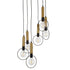 GloboStar® OLVERO 00774 Μοντέρνο Κρεμαστό Φωτιστικό Οροφής Πολύφωτο Μαύρο - Χρυσό Μεταλλικό Πλέγμα Φ55 x Y130cm - ledmania.gr