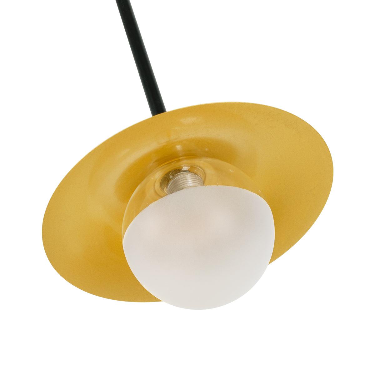 GloboStar® JOLIET 00780 Μοντέρνο Φωτιστικό Οροφής Πολύφωτο 6 x G9 AC 230V Μαύρο - Χρυσό Μεταλλικό Πλέγμα Φ93 x Υ87cm - ledmania.gr