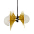 GloboStar® JOLIET 00783 Μοντέρνο Κρεμαστό Φωτιστικό Οροφής Πολύφωτο 6 x G9 AC 230V Μαύρο - Χρυσό Μεταλλικό Πλέγμα Μ95 x Π28 x Υ20cm - ledmania.gr