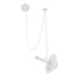 GloboStar® CELEST 00790 Μοντέρνο Μεταλλικό Κρεμαστό Φωτιστικό Οροφής Ανάρτηση με Ντουί G9 Μονόφωτο Λευκό με Λευκό Γυαλί Φ20 x Y26.5cm - ledmania.gr