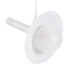 GloboStar® CELEST 00790 Μοντέρνο Μεταλλικό Κρεμαστό Φωτιστικό Οροφής Ανάρτηση με Ντουί G9 Μονόφωτο Λευκό με Λευκό Γυαλί Φ20 x Y26.5cm - ledmania.gr