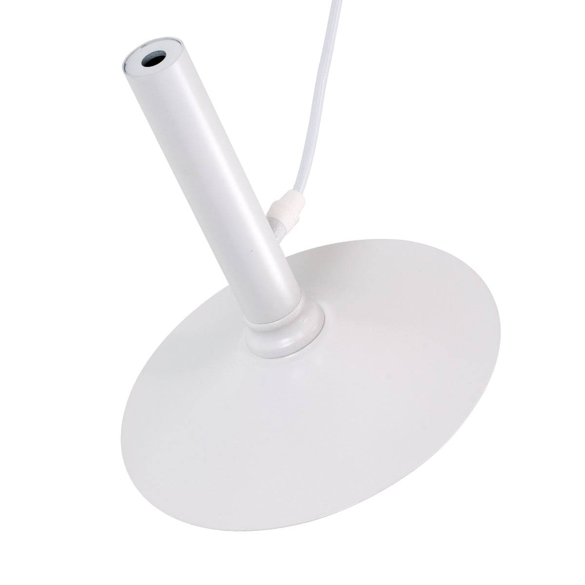 GloboStar® CELEST 00790 Μοντέρνο Μεταλλικό Κρεμαστό Φωτιστικό Οροφής Ανάρτηση με Ντουί G9 Μονόφωτο Λευκό με Λευκό Γυαλί Φ20 x Y26.5cm - ledmania.gr