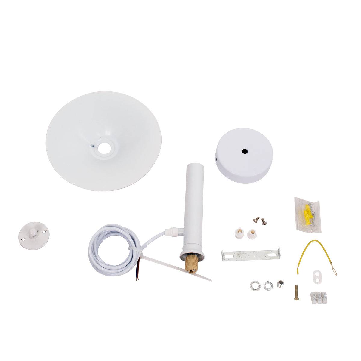 GloboStar® CELEST 00790 Μοντέρνο Μεταλλικό Κρεμαστό Φωτιστικό Οροφής Ανάρτηση με Ντουί G9 Μονόφωτο Λευκό με Λευκό Γυαλί Φ20 x Y26.5cm - ledmania.gr