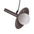 GloboStar® CELEST 00791 Μοντέρνο Μεταλλικό Κρεμαστό Φωτιστικό Οροφής Ανάρτηση με Ντουί G9 Μονόφωτο Καφέ με Λευκό Γυαλί Φ20 x Y26.5cm - ledmania.gr