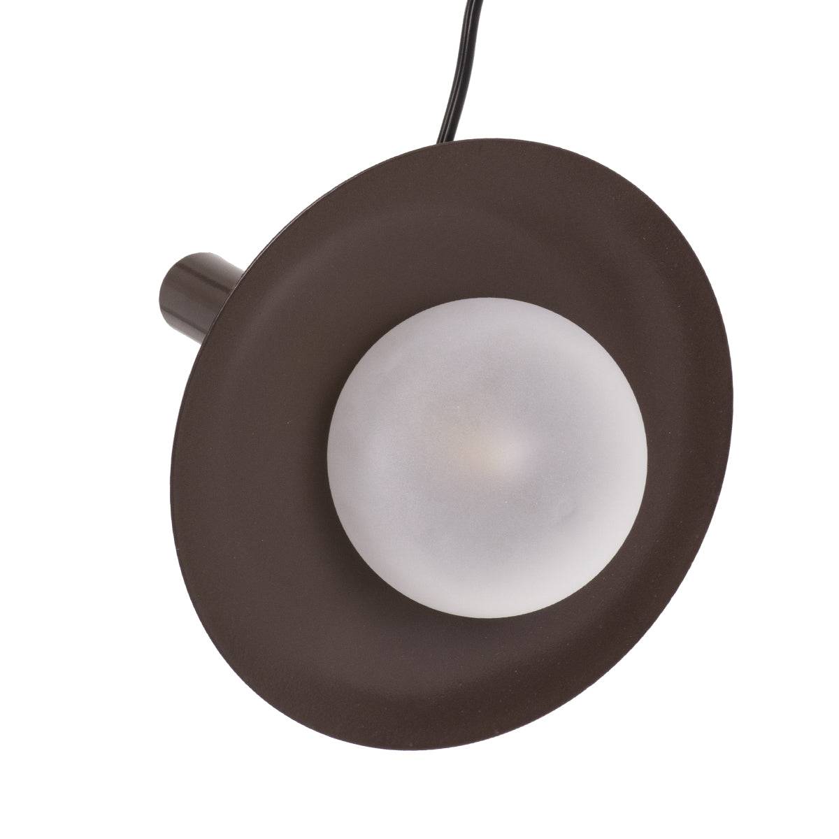 GloboStar® CELEST 00791 Μοντέρνο Μεταλλικό Κρεμαστό Φωτιστικό Οροφής Ανάρτηση με Ντουί G9 Μονόφωτο Καφέ με Λευκό Γυαλί Φ20 x Y26.5cm - ledmania.gr