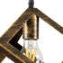 GloboStar® CUBE 00803 Μοντέρνο Κρεμαστό Φωτιστικό Οροφής Μονόφωτο 1 x E27 Χρυσό Σκουριά Μεταλλικό Πλέγμα Μ25 x Π25 x Υ25cm - ledmania.gr