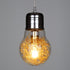 GloboStar® LAMP 00807 Μοντέρνο Κρεμαστό Φωτιστικό Οροφής Μονόφωτο Ασημί Νίκελ Βάση και Χρυσό Ντουί Μεταλλικό Διάφανο Γυαλί Φ15 x Υ27cm - ledmania.gr