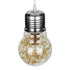 GloboStar® LAMP 00807 Μοντέρνο Κρεμαστό Φωτιστικό Οροφής Μονόφωτο Ασημί Νίκελ Βάση και Χρυσό Ντουί Μεταλλικό Διάφανο Γυαλί Φ15 x Υ27cm - ledmania.gr