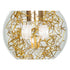 GloboStar® LAMP 00807 Μοντέρνο Κρεμαστό Φωτιστικό Οροφής Μονόφωτο Ασημί Νίκελ Βάση και Χρυσό Ντουί Μεταλλικό Διάφανο Γυαλί Φ15 x Υ27cm - ledmania.gr
