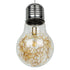 GloboStar® LAMP 00808 Μοντέρνο Κρεμαστό Φωτιστικό Οροφής Μονόφωτο Ασημί Νίκελ Βάση και Χρυσό Ντουί Μεταλλικό Διάφανο Γυαλί Φ30 x Υ52cm - ledmania.gr