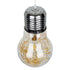 GloboStar® LAMP 00808 Μοντέρνο Κρεμαστό Φωτιστικό Οροφής Μονόφωτο Ασημί Νίκελ Βάση και Χρυσό Ντουί Μεταλλικό Διάφανο Γυαλί Φ30 x Υ52cm - ledmania.gr