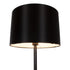 GloboStar® ASHLEY 00824 Μοντέρνο Φωτιστικό Δαπέδου Μονόφωτο Μεταλλικό Μαύρο με Καπέλο και Ξύλινη Λεπτομέρεια Φ40 x Υ145cm - ledmania.gr