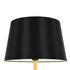GloboStar® CEDAR 00827 Μοντέρνο Φωτιστικό Δαπέδου Μονόφωτο Μεταλλικό Μαύρο με Καπέλο και Ξύλινη Λεπτομέρεια Φ40 x Υ148cm - ledmania.gr