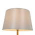 GloboStar® CEDAR 00828 Μοντέρνο Φωτιστικό Δαπέδου Μονόφωτο 1 x E27 Λευκό Μεταλλικό Καμπάνα με Λευκό Ύφασμα & Εφέ Ξύλου D40 x H148cm - ledmania.gr