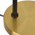 GloboStar® LETO 00835 Μοντέρνο Επιτραπέζιο Φωτιστικό Γραφείου Μονόφωτο Μεταλλικό Μαύρο - Χρυσό Φ12.5 x Μ18 x Π18 x Υ50.5cm