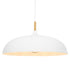 GloboStar® ZOE 00837 Μοντέρνο Κρεμαστό Φωτιστικό Οροφής Μονόφωτο Λευκό Μεταλλικό Καμπάνα Φ60 x Υ35cm - ledmania.gr