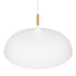 GloboStar® ZOE 00837 Μοντέρνο Κρεμαστό Φωτιστικό Οροφής Μονόφωτο Λευκό Μεταλλικό Καμπάνα Φ60 x Υ35cm - ledmania.gr