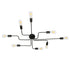 GloboStar® LIBERTA 00840 Μοντέρνο Φωτιστικό Οροφής Πολύφωτο Μαύρο Μεταλλικό Μ102 x Π72 x Υ10.5cm - ledmania.gr