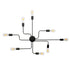 GloboStar® LIBERTA 00840 Μοντέρνο Φωτιστικό Οροφής Πολύφωτο Μαύρο Μεταλλικό Μ102 x Π72 x Υ10.5cm - ledmania.gr
