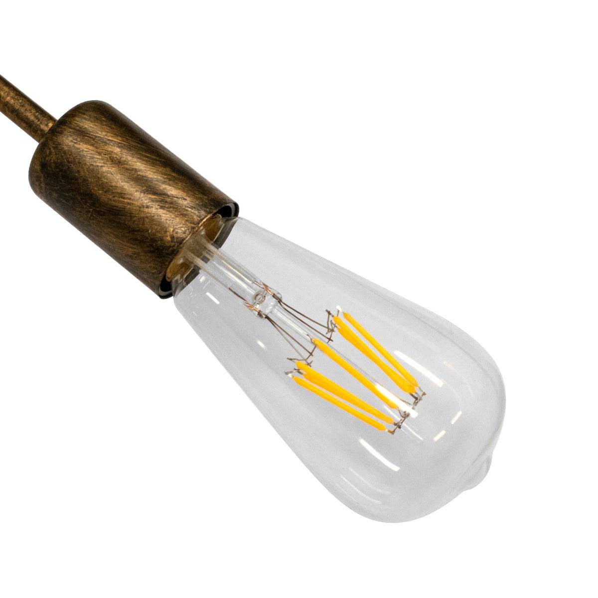 GloboStar® LIBERTA 00841 Μοντέρνο Φωτιστικό Οροφής Πολύφωτο Χάλκινο Σκουριά Μ102 x Π72 x Υ10.5cm - ledmania.gr