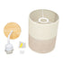 GloboStar® OASIS 00884 Μοντέρνο Φωτιστικό Τοίχου Απλίκα Μονόφωτο Μεταλλικό Μπεζ με Ξύλο Μ24 x Π18 x Υ32cm - ledmania.gr
