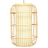 GloboStar® DE PARIS 00893 Vintage Κρεμαστό Φωτιστικό Οροφής Μονόφωτο Μπεζ Ξύλινο Bamboo Φ25 x Υ42cm - ledmania.gr