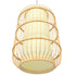 GloboStar® DE PARIS 00893 Vintage Κρεμαστό Φωτιστικό Οροφής Μονόφωτο Μπεζ Ξύλινο Bamboo Φ25 x Υ42cm - ledmania.gr