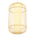 GloboStar® DE PARIS 00894 Vintage Κρεμαστό Φωτιστικό Οροφής Μονόφωτο Καφέ Ξύλινο Bamboo Φ30 x Υ50cm - ledmania.gr