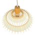 GloboStar® VENTALIA 00897 Vintage Κρεμαστό Φωτιστικό Οροφής Μονόφωτο Μπεζ Ξύλινο Bamboo Φ40 x Y22cm - ledmania.gr