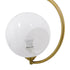 GloboStar® ISLA 00898 Μοντέρνο Κρεμαστό Φωτιστικό Οροφής Μονόφωτο Λευκό Glossy με Χρυσό Βραχίονα Μεταλλικό Φ20 x Y33cm - ledmania.gr